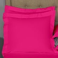 European Square Pillow Shams Set of 2 Hot Pink 600 Tc Softest Microfiber Pack of 2 Euro 26X26 Hot Pi