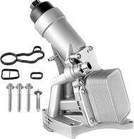 MuHize 11428596283 Oil Filter Housing - Upgrade Aluminum Engine Oil Cooler Filter Housing with Gaske