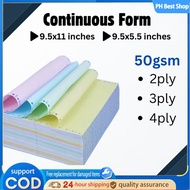 Carbonless Continuous Computer Form 2-Ply 3-Ply 4-Ply 9.5x11/5.5" Dot Matrix Printer Paper