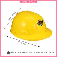 🎉 Set of 4 Yellow Plastic Safety Helmets for Kids, Ideal for Party Entertainment and Gift Giving