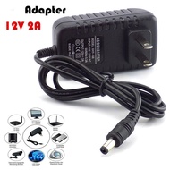 Adaper 12V 5V 2A AC 100V-240V หม้อแปลงไฟ  ตัวแปลงอะแดปเตอร์ DC 12V 2A 2000mA แหล่งจ่ายไฟปลั๊ก EU 5.5