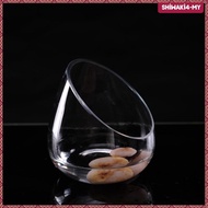 [ShiwakiedMY] Slant Cut Bowl Glass Vase Candy Dish Fruit Jar Glass Terrarium Bowl for Tabletop