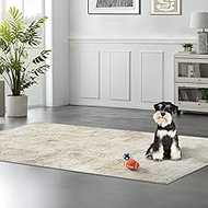 3x6 Runner Rug Washable Entryway: Non Slip Abstract Area Rugs Hallway Kitchen - Ultra Thin Lightweig