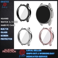 Huawei Watch Watch 3 Hard Plastic Case with Built in Glass Screen Protector. Full Protection Case For Huawei Watch 3 Pro