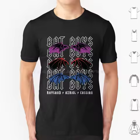Bat Boys T Shirt 6xl Cotton Cool Tee Acotar Rhysand Cassian Azriel Bat Boys Illyrian Illyrians Illyr