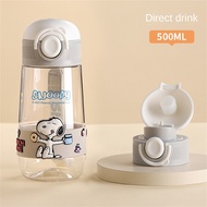 Hourser Snoopy Tritan Water Bottle 500ML Straw cup Leak proof Childrens water cup Drink Bottles BPA free