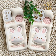 SS149 SILICONE SOFTCASE 3D CUTE RABBIT COOKIES MOTIF FOR SAMSUNG J2 PRIME GRANDPRIME A02s A03s A03 C