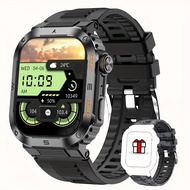 New Rugged Smart Watch Men Wireless Call Sport Fitness AI Voice Outdoor Smartwatch for Mob