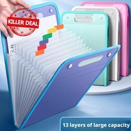13 Layer A4 Handheld Vertical Folder Organ Bag Large And Storage File Classification Protector D7z4