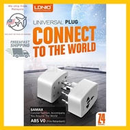 LDNIO Z4 6A Universal Plug Adapter with UK/EU/US/AU Pin & 2 Universal Socket F1jG
