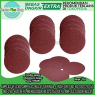 AMPLAS VELCRO AMPELAS BULAT GERINDA KERTAS GOSOK BESI ATAU KAYU 4 INCH