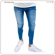 JGG.Men Skinny Pants, Skinny Denim Jeggings, Super Skinny Stretch Damaged Jog Jeans, Unisex, M, 12.M