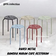 Metal Bench Cafe Restaurant Dining Bench Multipurpose Seating