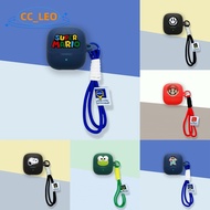 for Baseus Bass BS1 NC Case Cute Snoopy Cartoon Mario Lanyard Silicone Soft Case Suitable for Baseus
