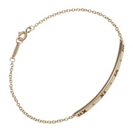 Tiffany Atlas Bar 手鐲，18K 玫瑰金鑲鑽，約 ​​4 克，女士款 [二手]