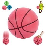 jiongbamid®Indoor Silent Basketball High Rebound Low Noise Kids Dribbling Training Uncoated High Density Foam Practice Sports Bouncy Ball Boys Girls Gift