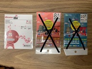 日本旅行 漫遊數據卡 /SIM card~7天
