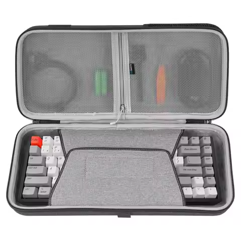 84 Key Keyboard Case with Wrist Rest Support Compatible with AULA F75 Keychron K2 Logitech POP Keys 