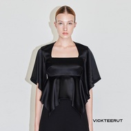 VICKTEERUT (ราคาปกติ 6350-.) Kimono Sleeve Satin Blouse เสื้อผ้าซาติน แขนกิโมโน