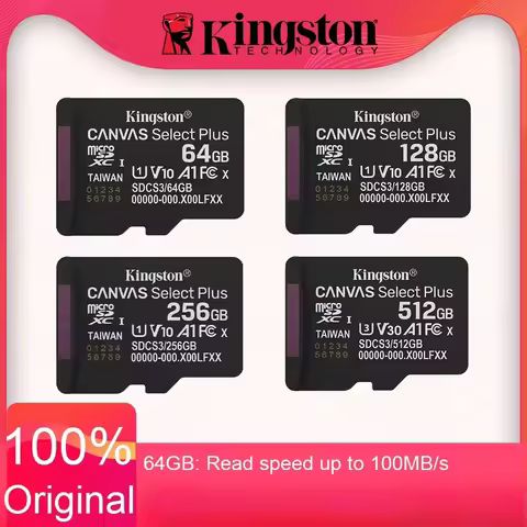 Kingston MicroSD TF Card 64GB 128GB 256GB 512GB Flash Memory Card A1 V10 Original Storage Micro SD C
