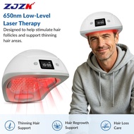 ZJZK 650nm Laser Therapy Hair Cap 448 Diodes LLLT Red Light Hair Growth Cap for Men Women Thinning H