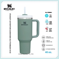STANLEY ADVENTURE QUENCHER H2.0 TUMBLER 40 OZ GREEN BAY OAK LARGE CAPACITY STAINLESS STEEL BOTTLE สแ