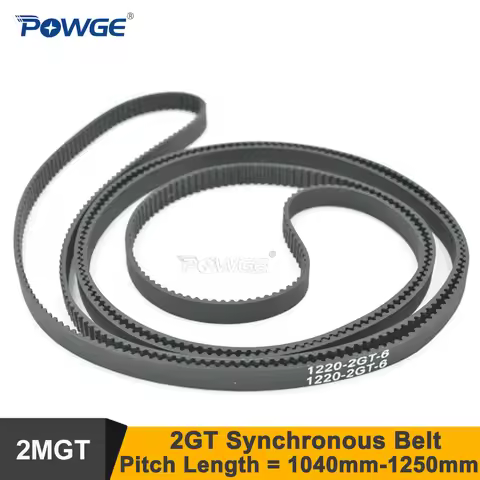 POWGE Pitch Length 1040 1100 1110 1136 1140 1164 1180 1210 1220 1240 1250 2GT Timing Belt W=6/9mm GT