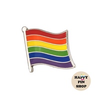 6-Colour Rainbow LGBT Pride Flag Collar Pin Lapel Brooch Badge, Pink Dot, Enamel Pin