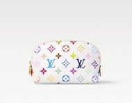 LV x 村上隆白三彩貝殼化妝包