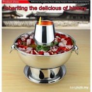 1.8 liters stainless steel hot pot Chinese fondue Lamb Charcoal picnic cooker WHRL A8K8 DX7B NI24