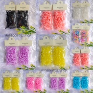 Pastel Colored Hair Bands Large Band Pack In A Glass Bag Size 6.5*12cm