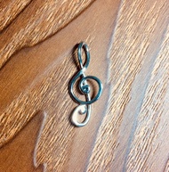 雲語~高音符號項練墜飾~(手工打造‧999銀墜項鍊)