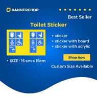 Toilet Room Types Sticker Toilet Bowl Sit/ Squat/ Kids/ OKU/ Shower Room High Sticker Quality Long L