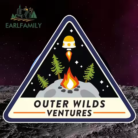 EARLFAMILY 13cm x 10.7cm for Outer Wilds Ventures Vinyl Car Stickers Skateboard Truck SUV Window Bum