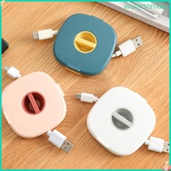 WU Small Retractable Cable Reel Data Cable Charging Wire Organiser Container Box