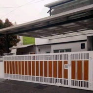 garasi pagar minimalis grc rumah holo galvanis