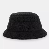 【W小舖】COACH CM750 黑色毛毛帽 漁夫帽 帽子 遮陽帽-全新真品現貨在台