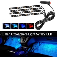 12LED Strip Lamp USB Car Atmosphere Light Multicolor Ambient Light Strip