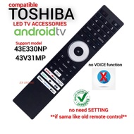(OEM) ERF3G98T Toshiba Android LED TV Remote Control 43E330NP / 43V31MP (No Support Voice Function)