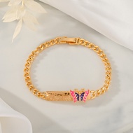 Hyl Jewelry 569B Gelang Anak Titanium Bangle Segar Bracelet Terbaru Perempuan Emas Bayi Muda Asli La