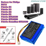 Speaker Battery 7.4V/2500mAh 104050-2S,2ICP11/41/54 for Philips B5/12,Fidelio B5 Fidelio HTL9100,Fid