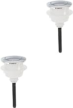 OSALADI 2pcs Parts Accessory Thread Valve Single Valves Lever Dual Flushing Flush Diameter Flapper Kit Home in Most Push Cistern Tank Hole Handle Round for Water Bathroom