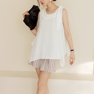 OB Strictly Selected Shoulder Strap Irregular Hem Sleeveless Top < AB21321 >
