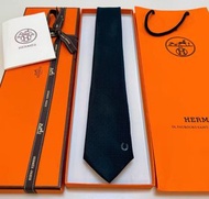 Hermes 馬蹄提花印花編織 領帶 男款