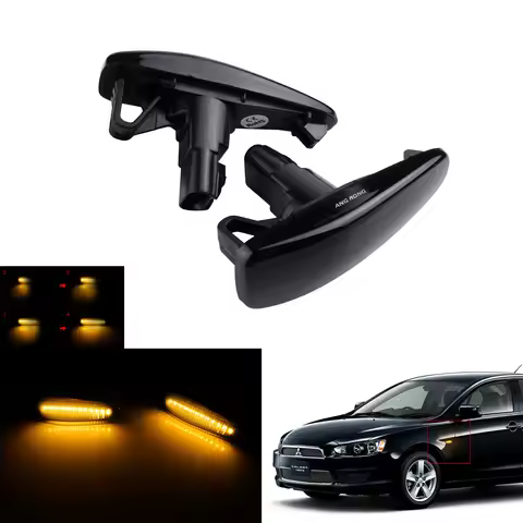 2x Dynamic LED Side indicator Marker Sequential Turn Signal Light For Mitsubishi Lancer Evolution X 