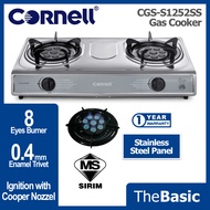 CORNELL/MIDEA Stainless Steel Panel Gas Stove Double Burner Head Gas Cooker ( CGS-S1252SS / CGS-S120