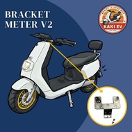(Plat Saja) Bracket Plat Meter V2 Stainless Steel For GGR Lion G1 Yadea EV Bike