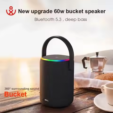 XDobo 60W Portable Bucket Bluetooth Speaker Outdoor Portable Wireless TWS Connection Waterproof Deep