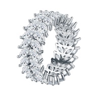 total 8ct Marquise moissanite Diamond Enternity ring GRA certificate