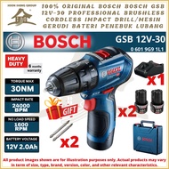 100% Original Bosch BOSCH GSB 12V-30 Professional Brushless Cordless Impact Drill / Mesin Gerudi Bat